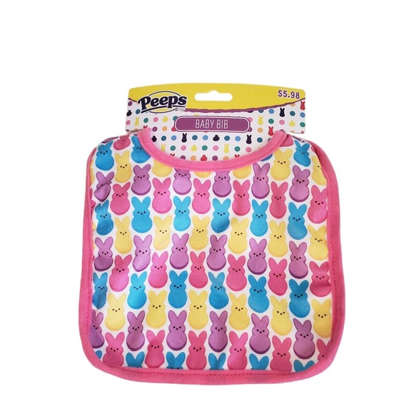 Peeps Pink Easter Baby Bib New w Tag - Picture 1 of 3